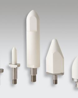 Positioning pins – ceramic cap version in metal substrate